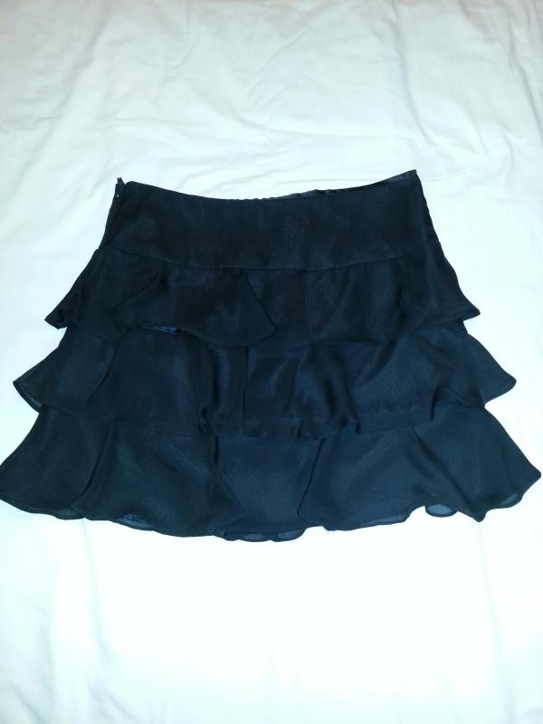 Black tiered skirt