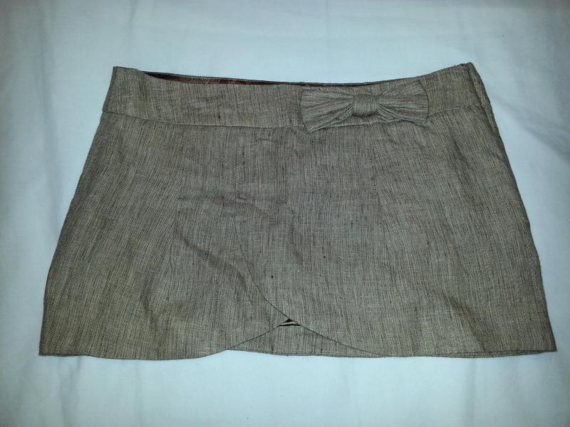 Brown wrap style linen m