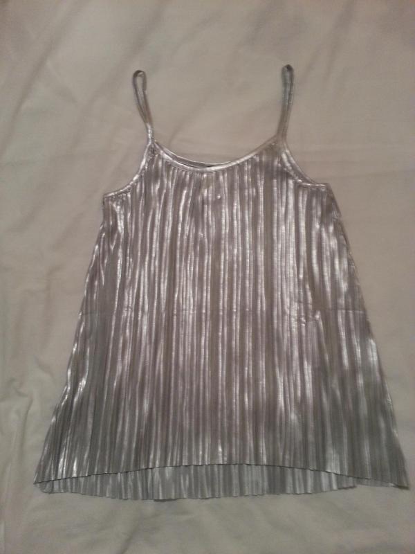 Silver pleated top