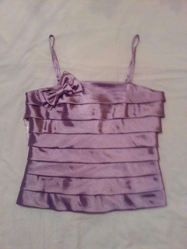 Lilac satin layered top