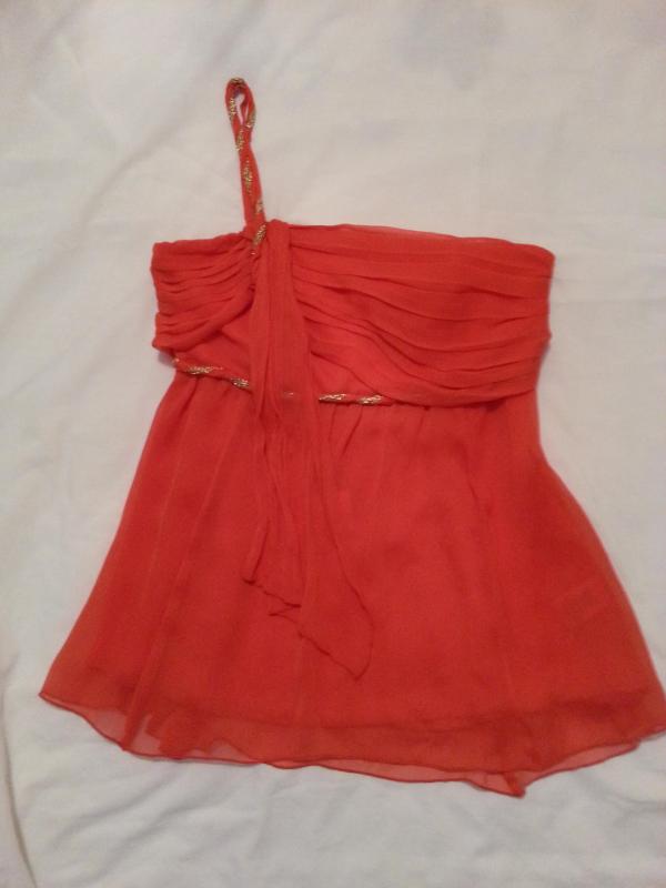 Orange grecian style top